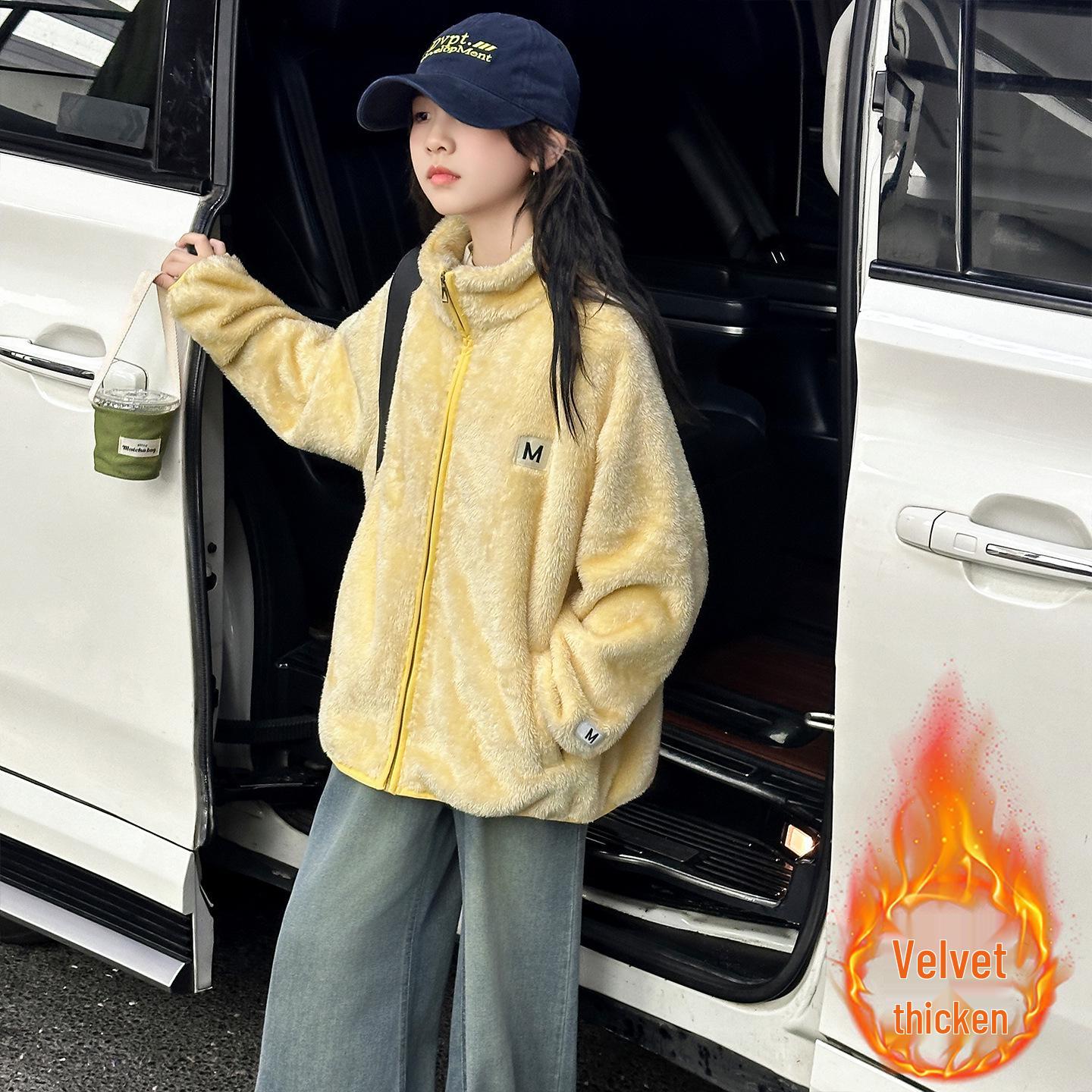 Новая мода 2025 года: Девичье двустороннее флисовое пальто - Толстый, пушистый зимний свитер для детей старшего возраста 120 cm жёлтый
Новая мода 2025 года: Девичье двустороннее флисовое пальто - Толстый, пушистый зимний свитер для детей старшего возраста 120 cm жёлтый