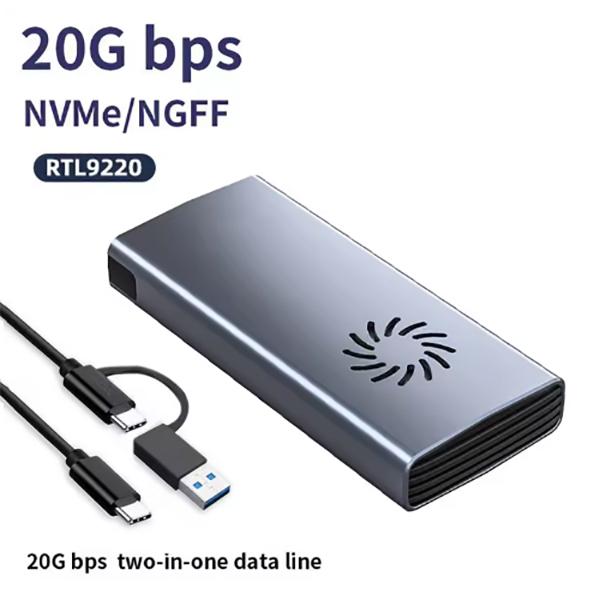 Корпус для SSD M2 NVME SATA 20 Гбит/с, двухпротокольный, для внешнего жесткого диска M.2 SSD с охлаждающим вентилятором, поддержка ключей M/B+M
Корпус для SSD M2 NVME SATA 20 Гбит/с, двухпротокольный, для внешнего жесткого диска M.2 SSD с охлаждающим вентилятором, поддержка ключей M/B+M