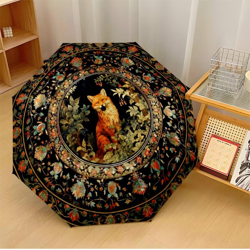 Fox in Floral Circle (1) Printed umbrella windproof folding umbrella portable sun and rain umbrella suitable for gifting
Fox in Floral Circle (1) Printed umbrella windproof folding umbrella portable sun and rain umbrella suitable for gifting