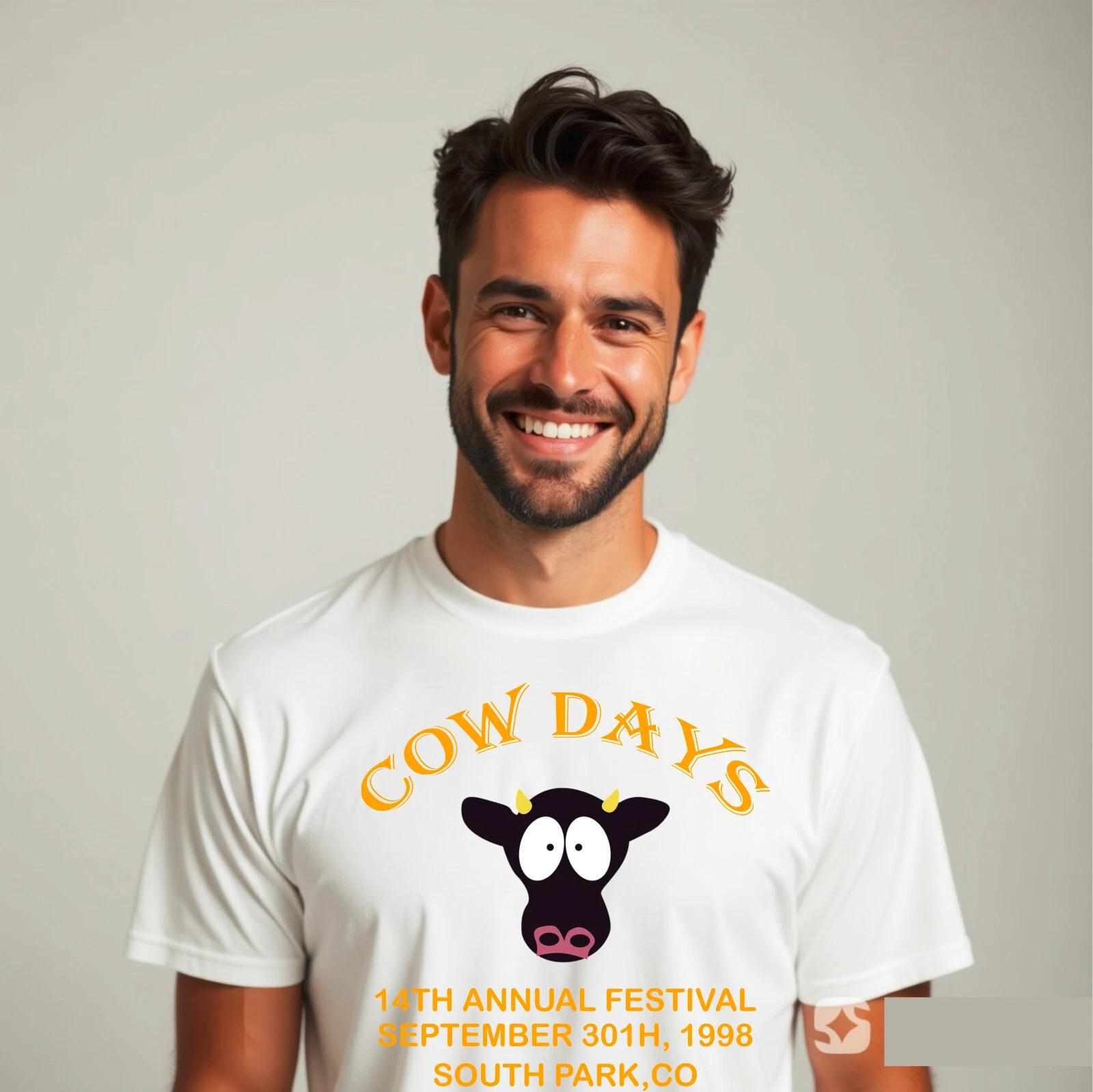 Cow Days Festival Mens T-Shirt, Southpark Inspired 14th Annual Festivals Tee 4XL
Cow Days Festival Mens T-Shirt, Southpark Inspired 14th Annual Festivals Tee 4XL