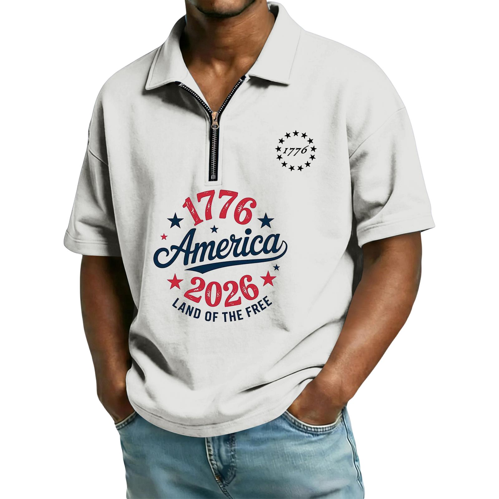 Men s Casual Loose American Independence Day Printed T-shirt Lapel Short Sleeve Daily Tops XL білий
Men s Casual Loose American Independence Day Printed T-shirt Lapel Short Sleeve Daily Tops XL білий