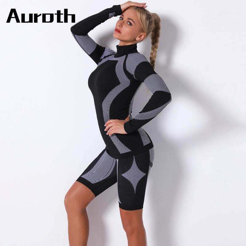 Auroth модная женская спортивная одежда для йоги с круглым вырезом, топ с длинными рукавами и шорты для фитнеса, комплект байкерских шорт в полоску
Auroth модная женская спортивная одежда для йоги с круглым вырезом, топ с длинными рукавами и шорты для фитнеса, комплект байкерских шорт в полоску