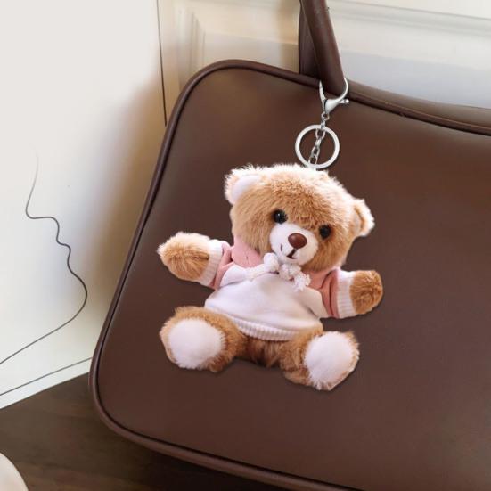 Doll Pendant Keychain Cartoon Bear Wearing Sweatshirt Plush Keyring Car Key Holder Pendant Backpack Accessories кавовий
Doll Pendant Keychain Cartoon Bear Wearing Sweatshirt Plush Keyring Car Key Holder Pendant Backpack Accessories кавовий