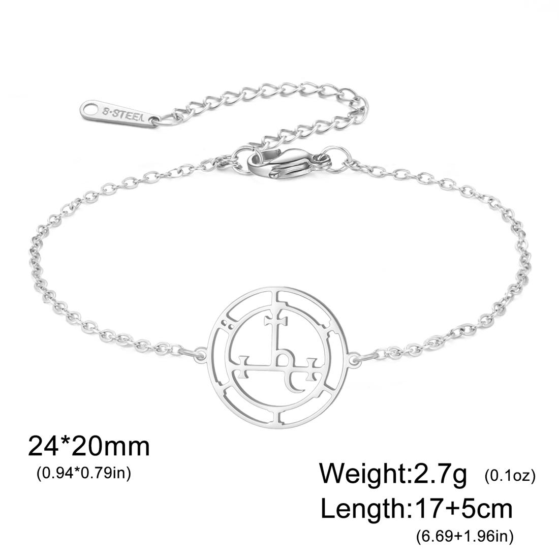 Mythical Sigil of Lilith Bracelet Stainless Steel Judaism Goddess Lilith Bracelets Women Men Solomon Amulet Jewelry Gift
Mythical Sigil of Lilith Bracelet Stainless Steel Judaism Goddess Lilith Bracelets Women Men Solomon Amulet Jewelry Gift