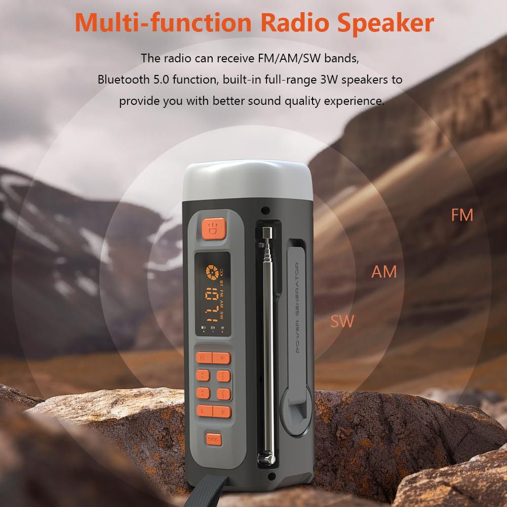 Emergency Multifunctional Radio FM AM WB Hand Crank Solar USB Charge Radio 4500mAh Power Bank LED Flashlight Torch for Outdoor чёрный
Emergency Multifunctional Radio FM AM WB Hand Crank Solar USB Charge Radio 4500mAh Power Bank LED Flashlight Torch for Outdoor чёрный
