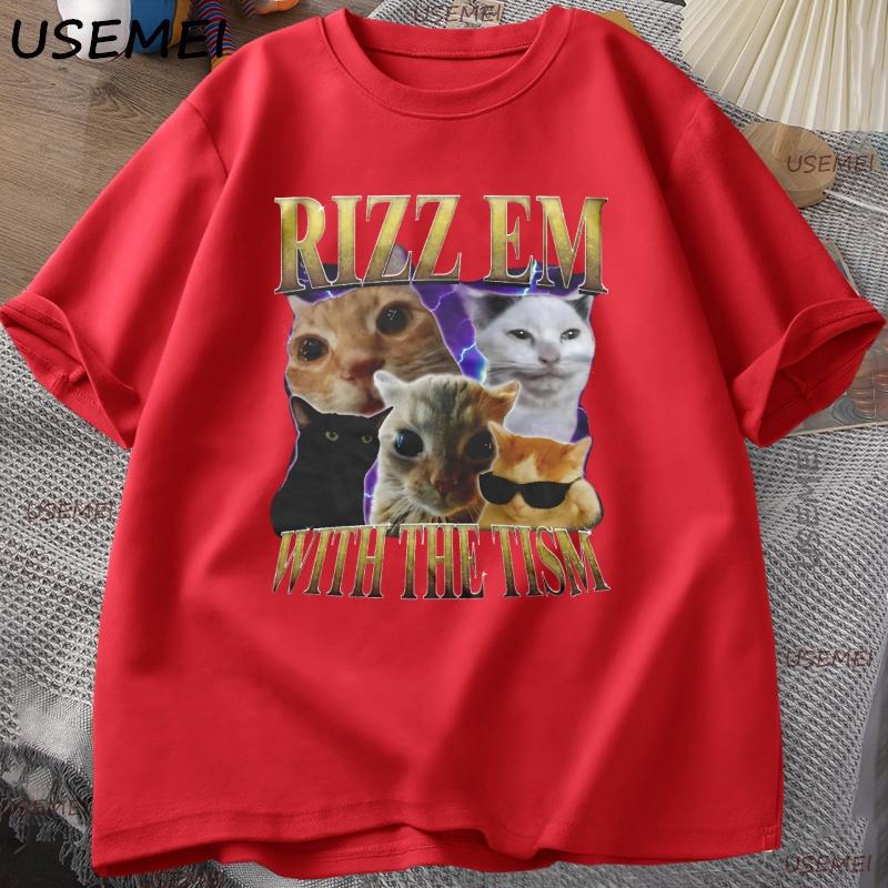 Rizz Em with The Tism Vintage Graphic Tee Unisex Women Retro 90s Funny Cat T Shirt Silly Cats Tshirt Casual Cotton Short Sleve Tee S
Rizz Em with The Tism Vintage Graphic Tee Unisex Women Retro 90s Funny Cat T Shirt Silly Cats Tshirt Casual Cotton Short Sleve Tee S