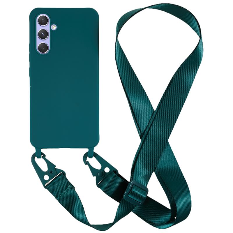 For Samsung Galaxy A54 5G Soft TPU Case Matte Finish Phone Protector with Wide Lanyard Dark Green
For Samsung Galaxy A54 5G Soft TPU Case Matte Finish Phone Protector with Wide Lanyard Dark Green