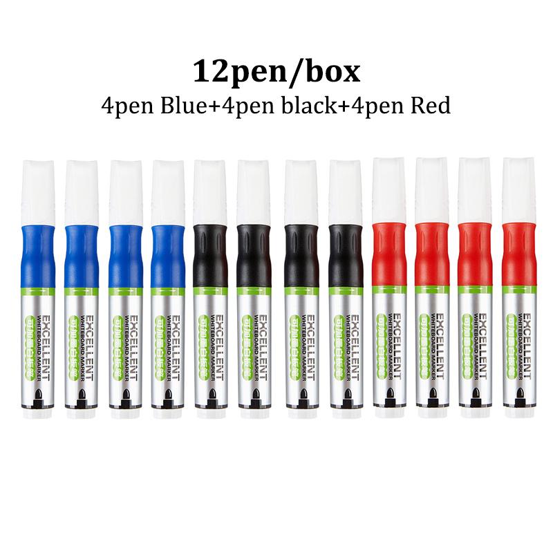 12pen Erasable Whiteboard Markers Black Blue Red Point Large Capacity Fillable Ink Non-Toxic for Office Meetings And Education
12pen Erasable Whiteboard Markers Black Blue Red Point Large Capacity Fillable Ink Non-Toxic for Office Meetings And Education