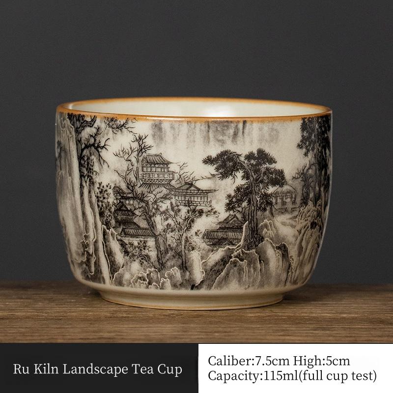 115ml Landscape Ru Kiln Master Cup Household Tea Cup Tea Bowl Smelling Cup Teaset Supplies Teaware A Cup Of Tea Kungfu Tea Set 200ml
115ml Landscape Ru Kiln Master Cup Household Tea Cup Tea Bowl Smelling Cup Teaset Supplies Teaware A Cup Of Tea Kungfu Tea Set 200ml