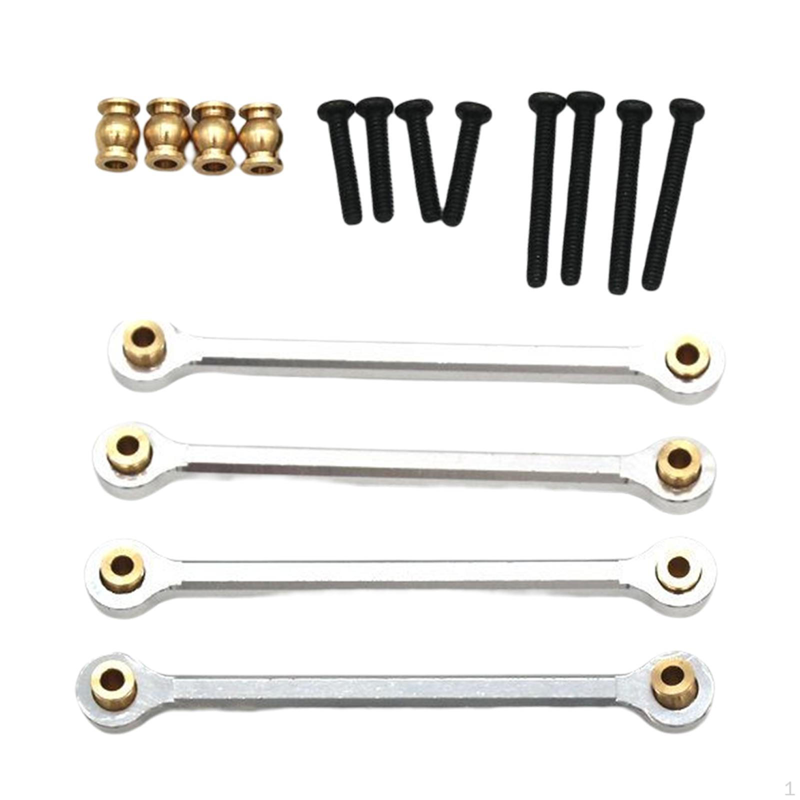 4 Piece Aluminum Alloy Pull Rod Set Replacement Upgrade for 1/24 RC Car Crawler Accessories DIY срібний
4 Piece Aluminum Alloy Pull Rod Set Replacement Upgrade for 1/24 RC Car Crawler Accessories DIY срібний