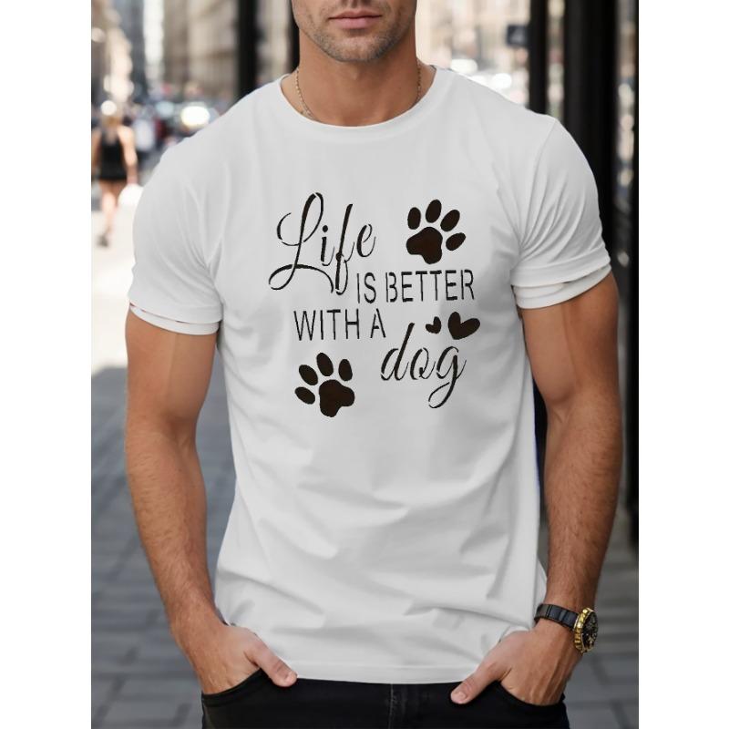 European sizes LIFE IS BETTER with A DOG Men s Short Sleeve T-shirt Summer T-shirt Top 4XL
European sizes LIFE IS BETTER with A DOG Men s Short Sleeve T-shirt Summer T-shirt Top 4XL