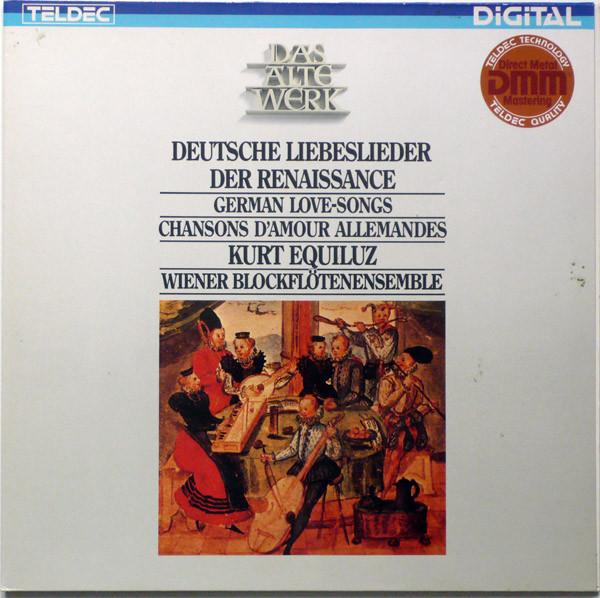 LP Record KURT EQUILUZ, WIENER BLOCKFLOTENENS - German Love Songs of the Renaissanc 64280801 TELDEC 1984 Europe Classical Used
LP Record KURT EQUILUZ, WIENER BLOCKFLOTENENS - German Love Songs of the Renaissanc 64280801 TELDEC 1984 Europe Classical Used