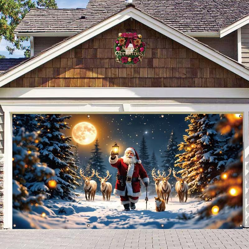 2D Merry Christmas Garage Door Cover, Santa Reindeer Backdrop 47.2x31.5inch/120*80cm
2D Merry Christmas Garage Door Cover, Santa Reindeer Backdrop 47.2x31.5inch/120*80cm