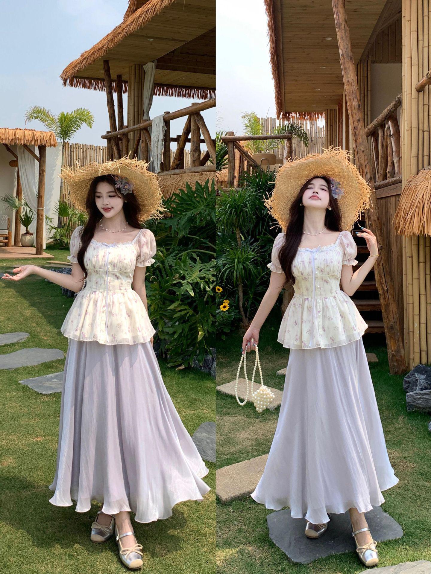 Plus Size Women s Floral Elastic Waist Puff Sleeve Top & Skirt Set - Summer Short Sleeve. XL
Plus Size Women s Floral Elastic Waist Puff Sleeve Top & Skirt Set - Summer Short Sleeve. XL