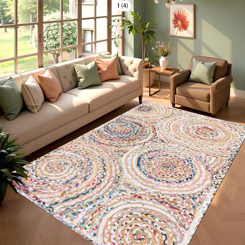 Hand Braided Chindi Circle Area Rug for Living Room Bohemian Colorful Cotton Decorative Floor Carpet for Boho Home Decor 40X60CM
Hand Braided Chindi Circle Area Rug for Living Room Bohemian Colorful Cotton Decorative Floor Carpet for Boho Home Decor 40X60CM