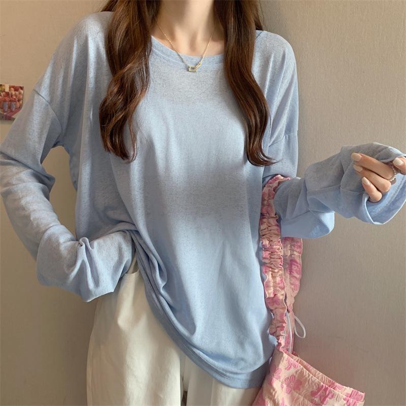 Women s Spring/Summer Lightweight Long-Sleeve UV Protection T-Shirt Relaxed-Fit Oversized Cover-Up XS синій
Women s Spring/Summer Lightweight Long-Sleeve UV Protection T-Shirt Relaxed-Fit Oversized Cover-Up XS синій