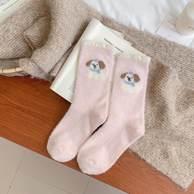 Female Autumn and Winter Plus Velvet and Thick Warm Cartoon Cute Dog in Tube Socks 1 pair рожевий
Female Autumn and Winter Plus Velvet and Thick Warm Cartoon Cute Dog in Tube Socks 1 pair рожевий