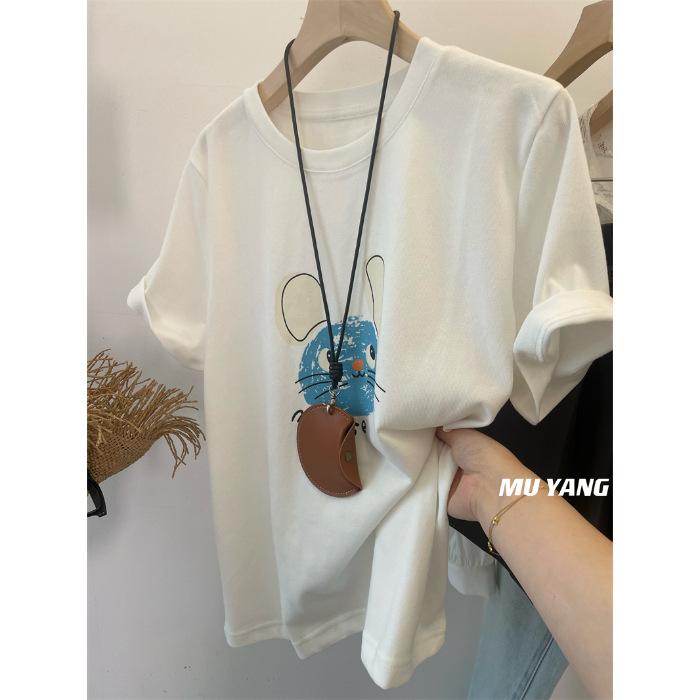 Свободная хлопковая футболка с принтом лето новая с надписью на плече с коротким рукавом женская S
Свободная хлопковая футболка с принтом лето новая с надписью на плече с коротким рукавом женская S