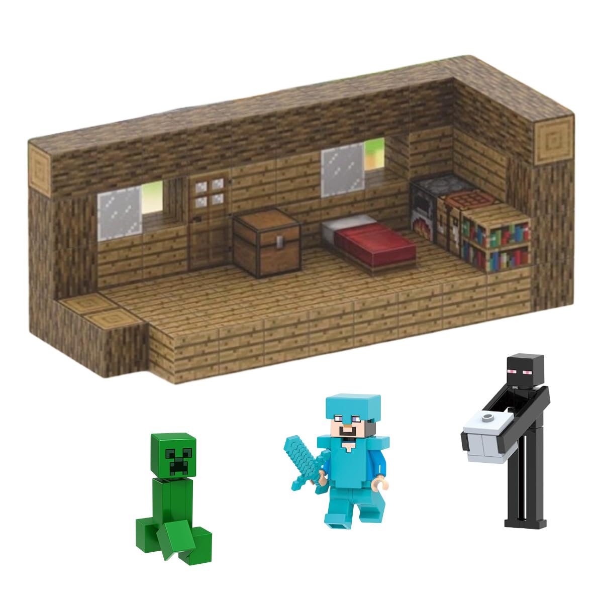 Набор из 3 деревянных фигурок домиков Grigioy Minecraft, совместимых с магнитными блоками
Набор из 3 деревянных фигурок домиков Grigioy Minecraft, совместимых с магнитными блоками