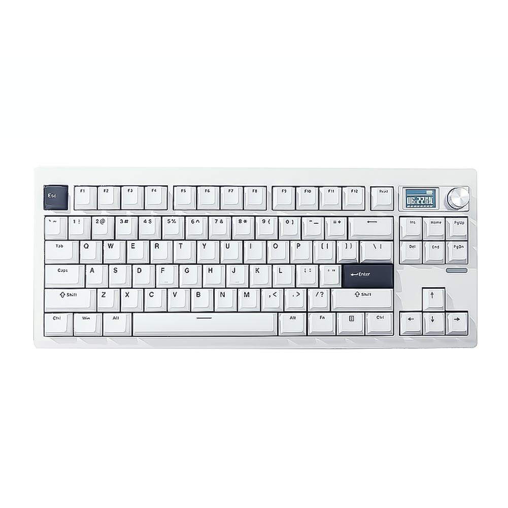 Беспроводная механическая клавиатура с подсветкой RGB, компьютерная клавиатура с возможностью горячей замены и ручкой регулировки громкости, поддержка VIA Customized 
Беспроводная механическая клавиатура с подсветкой RGB, компьютерная клавиатура с возможностью горячей замены и ручкой регулировки громкости, поддержка VIA Customized