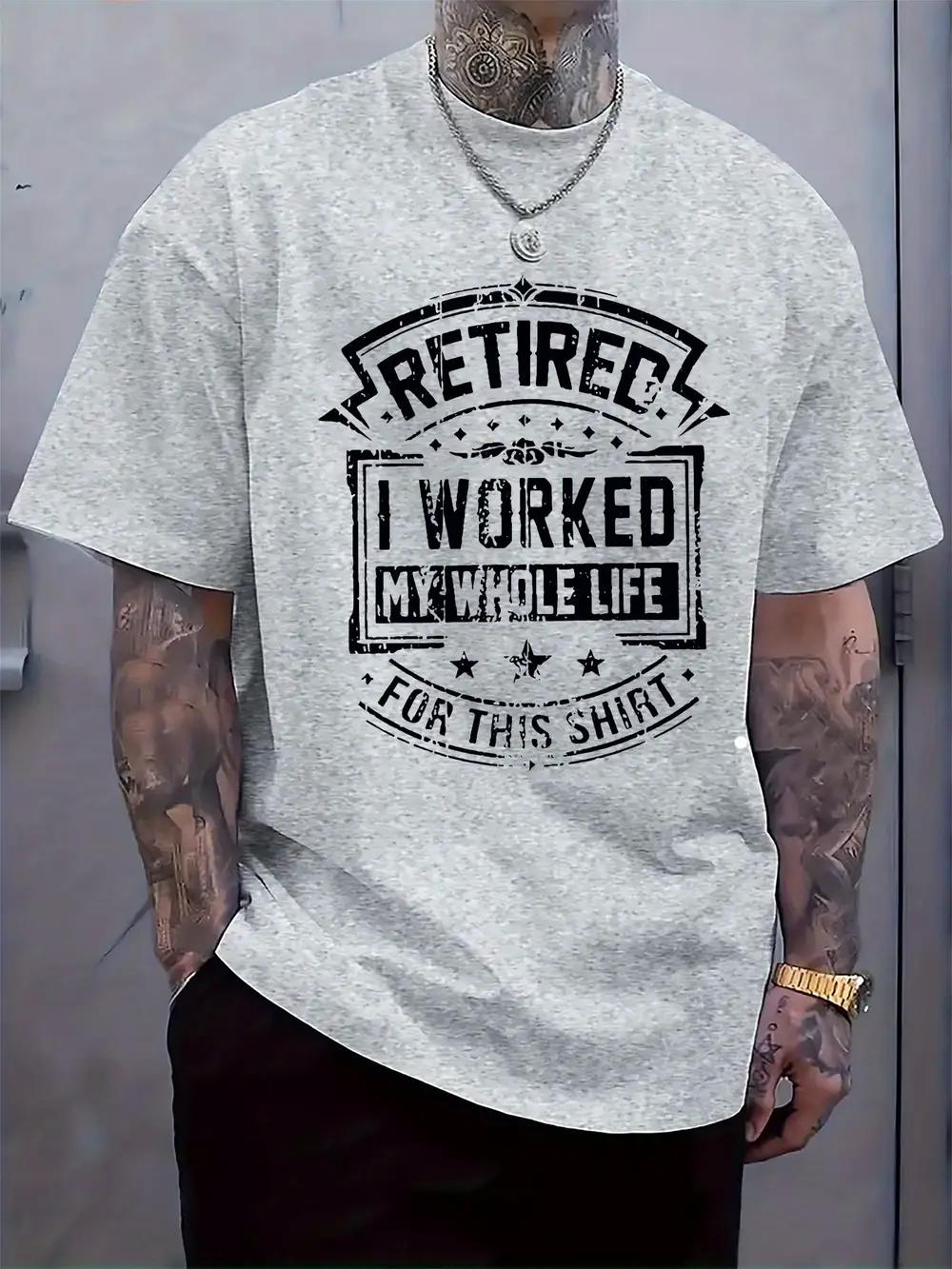 Retired - I Worked My Whole Life for This Shirt Graphic Tee - Casual Crew Neck Short Sleeve T-shirt with Star & Ribbon Design S
Retired - I Worked My Whole Life for This Shirt Graphic Tee - Casual Crew Neck Short Sleeve T-shirt with Star & Ribbon Design S