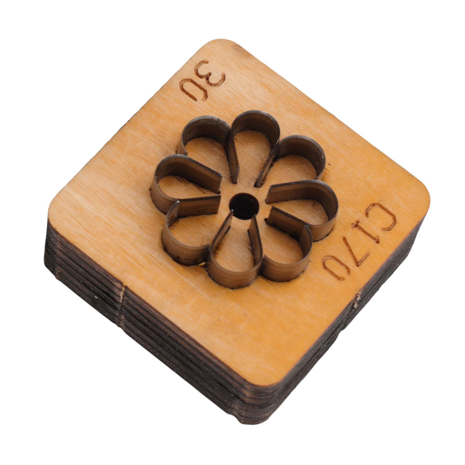 Flower Leather Cutting Die Wooden Base Steel Blade Multifunctional Leather Punching Mold Die Cutter for Decors Crafts
Flower Leather Cutting Die Wooden Base Steel Blade Multifunctional Leather Punching Mold Die Cutter for Decors Crafts