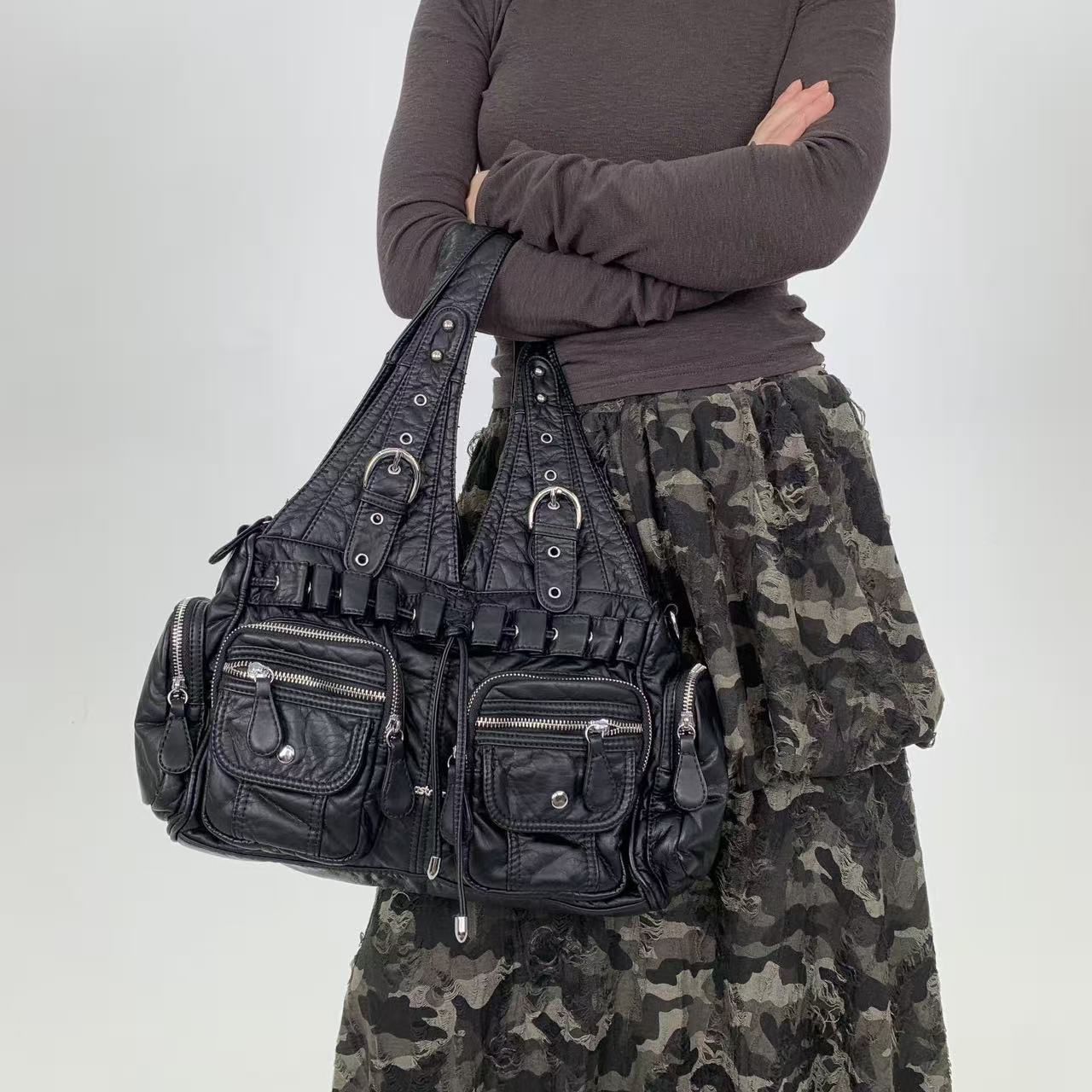Babes Vintage Mid-Vintage Tote Bag Millennial Babes Multi-Pocket Retro Shoulder Messenger Bag чорний
Babes Vintage Mid-Vintage Tote Bag Millennial Babes Multi-Pocket Retro Shoulder Messenger Bag чорний