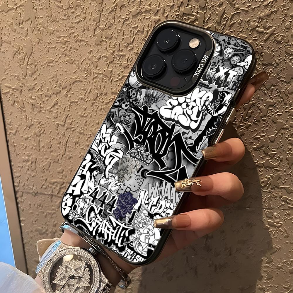 Cool Black Graffiti Phone Case For 17 Pro Max IPhone 16 Pro Max 15 14 Plus 12 13 X XS Max 11 Colorful Silver Cover iPhone 14 Pro Max
Cool Black Graffiti Phone Case For 17 Pro Max IPhone 16 Pro Max 15 14 Plus 12 13 X XS Max 11 Colorful Silver Cover iPhone 14 Pro Max