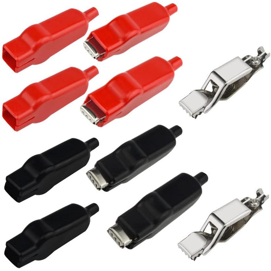 10 PCS Insulated Alligator Clips Electric Test Clips Alligator Clamp for Car Auto Vehicle Black Red
10 PCS Insulated Alligator Clips Electric Test Clips Alligator Clamp for Car Auto Vehicle Black Red