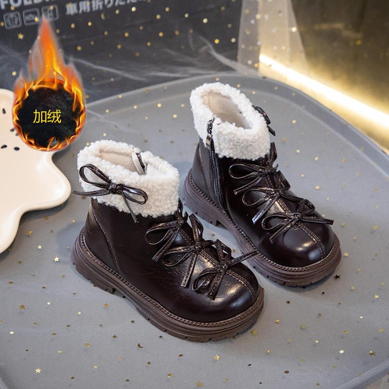 Girls Fleece Boots Winter Kids Breathable Lining Ankle Boots with Cute Bow Non-slip Trendy Christmas Party Boots Girl 26
Girls Fleece Boots Winter Kids Breathable Lining Ankle Boots with Cute Bow Non-slip Trendy Christmas Party Boots Girl 26