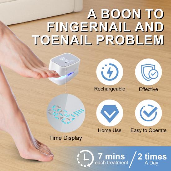 Portable Nail Therapy Lamp 910nm Infrared & 407nm Blue Light for Toenail Health Nail Fungus Treatment Device for Thick Damaged Nails білий
Portable Nail Therapy Lamp 910nm Infrared & 407nm Blue Light for Toenail Health Nail Fungus Treatment Device for Thick Damaged Nails білий