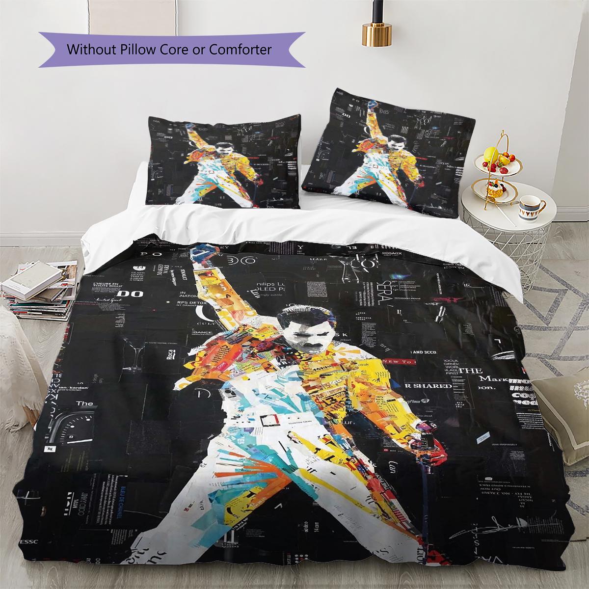 Queen Band Pattern Bedding Quilt Set Quilt Cover Pillowcase Home Decoration Gift (1 * duvet cover + 2 * pillowcase, without core) 135x200cm
Queen Band Pattern Bedding Quilt Set Quilt Cover Pillowcase Home Decoration Gift (1 * duvet cover + 2 * pillowcase, without core) 135x200cm