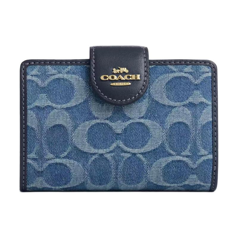 COACH Corner Zip 13 Allover Printed Presbyopia Signature Denim Cotton Split Cow Leather Wallet Medium Women s Indigo синій
COACH Corner Zip 13 Allover Printed Presbyopia Signature Denim Cotton Split Cow Leather Wallet Medium Women s Indigo синій
