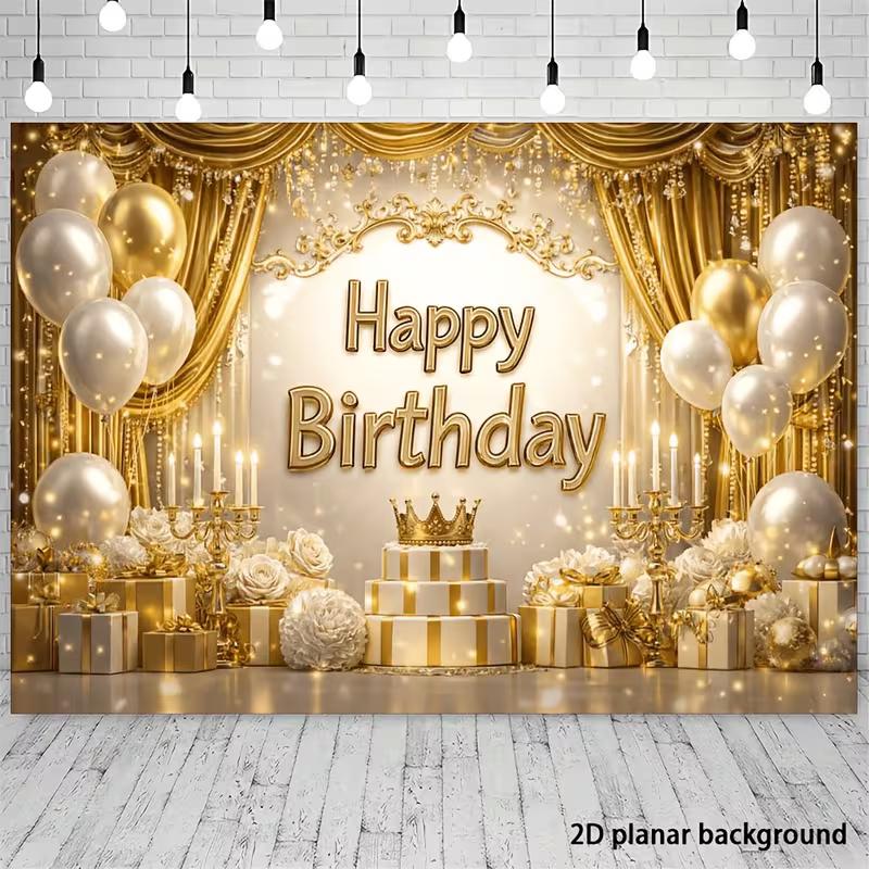 2D Royal Gold Happy Birthday Backdrop Banner Photography Background for Adult Party 47.2x31.5inch/120*80cm
2D Royal Gold Happy Birthday Backdrop Banner Photography Background for Adult Party 47.2x31.5inch/120*80cm