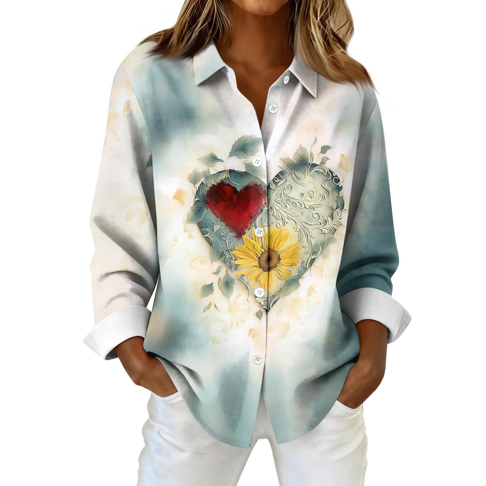 Жіноча сорочка, блуза, різдвяний принт, ґудзик, довгий рукав, повсякденний простий сорочковий комір, звичайний топ XL білий
Жіноча сорочка, блуза, різдвяний принт, ґудзик, довгий рукав, повсякденний простий сорочковий комір, звичайний топ XL білий