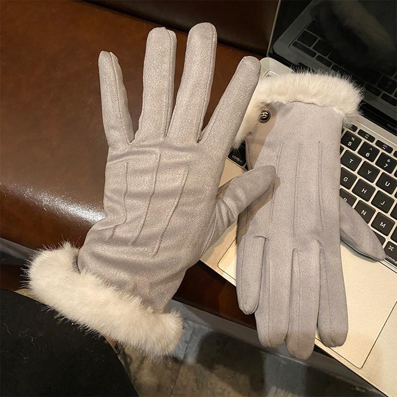 Suede brown plush gloves for women in autumn and winter 2025 Thickened velvet to keep warm and cold Students outdoor riding one size fits all сірий колір
Suede brown plush gloves for women in autumn and winter 2025 Thickened velvet to keep warm and cold Students outdoor riding one size fits all сірий колір