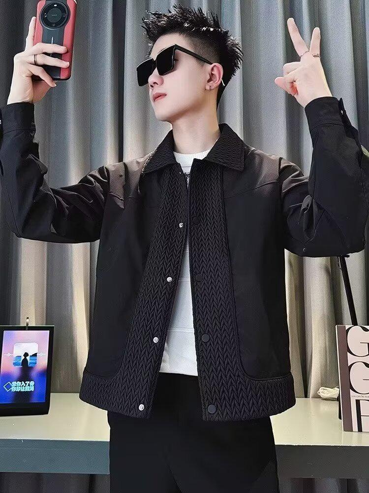 Men s Trendy Spliced Jacket - Stylish Lapel Outerwear for Spring and Autumn 2XL кавовий
Men s Trendy Spliced Jacket - Stylish Lapel Outerwear for Spring and Autumn 2XL кавовий