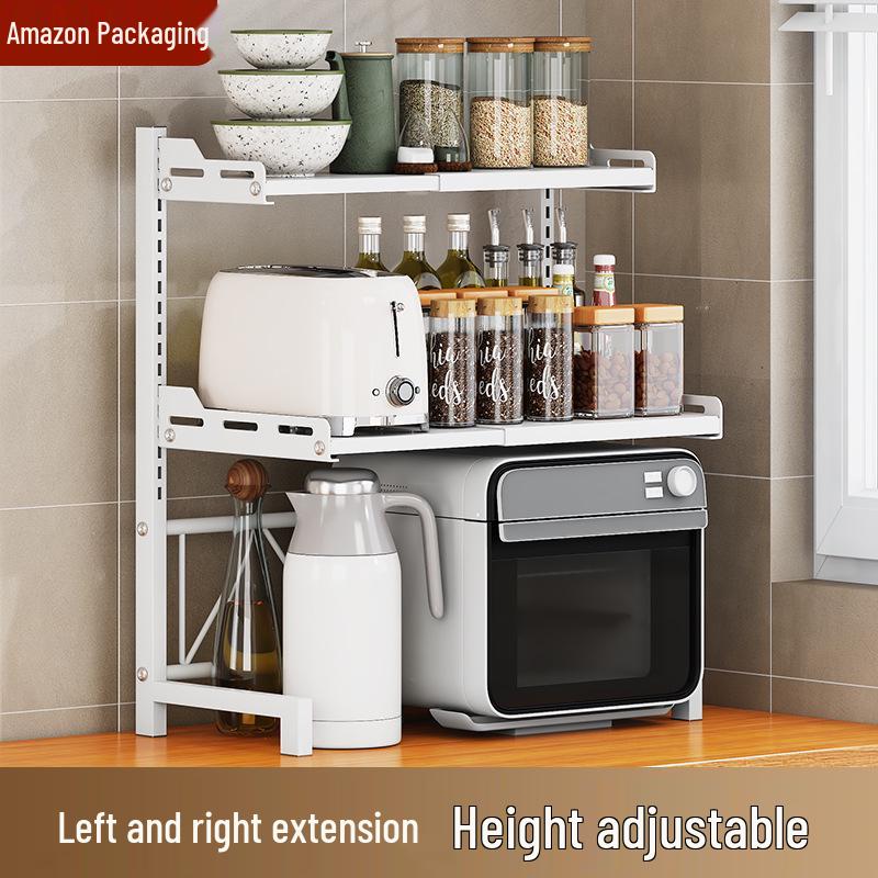 Adjustable Telescopic Microwave & Rice Cooker Rack with Seasoning Shelf
Adjustable Telescopic Microwave & Rice Cooker Rack with Seasoning Shelf