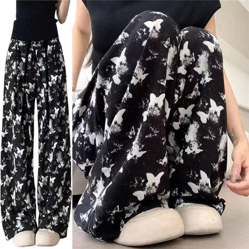 Butterfly Ink Painting Wide-leg Pants for Women s Summer High-waist Straight-leg New Chinese Casual Pants Ice Silk Tie-dye Draped Trousers 3XL чорний
Butterfly Ink Painting Wide-leg Pants for Women s Summer High-waist Straight-leg New Chinese Casual Pants Ice Silk Tie-dye Draped Trousers 3XL чорний