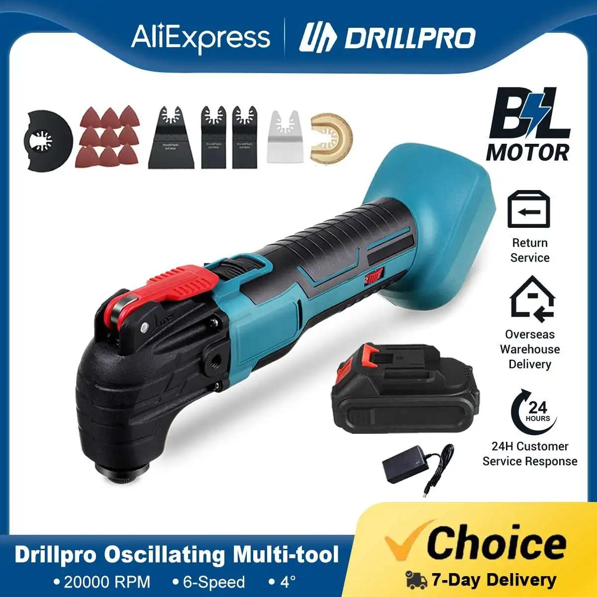 Беспроводной осциллирующий многофункциональный инструмент Drillpro с переменной скоростью 6000–20000 об/мин, регулируемым углом качания 4 градуса, в комплекте с лезвиями и наждачной бумагой
Беспроводной осциллирующий многофункциональный инструмент Drillpro с переменной скоростью 6000–20000 об/мин, регулируемым углом качания 4 градуса, в комплекте с лезвиями и наждачной бумагой