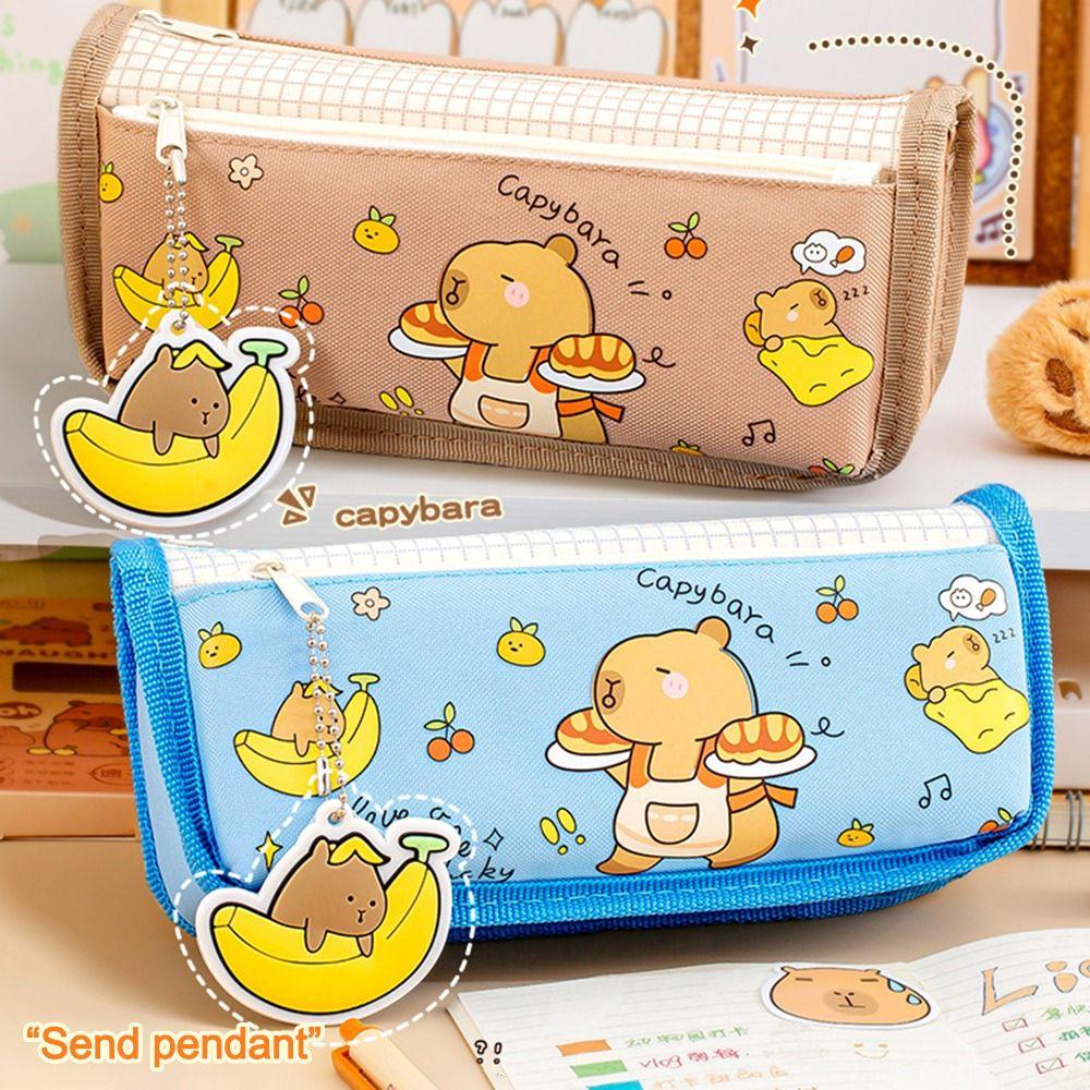 Canvas Capybara Pencil Case Double-layer Stationery Case School Office Supplies коричневий
Canvas Capybara Pencil Case Double-layer Stationery Case School Office Supplies коричневий