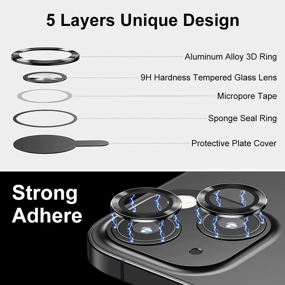 ENKAY HAT PRINCE For iPhone 14 6.1 inch/14 Plus 1 Set Camera Lens Protector HD Anti-explosion Tempered Glass Aluminum Alloy Ring Film Black
ENKAY HAT PRINCE For iPhone 14 6.1 inch/14 Plus 1 Set Camera Lens Protector HD Anti-explosion Tempered Glass Aluminum Alloy Ring Film Black