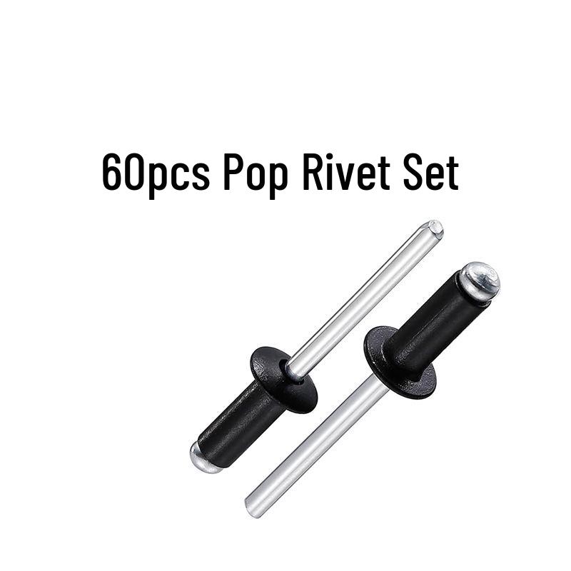 60-Piece Black Aluminum Rivet Nut Set with Round Head
60-Piece Black Aluminum Rivet Nut Set with Round Head