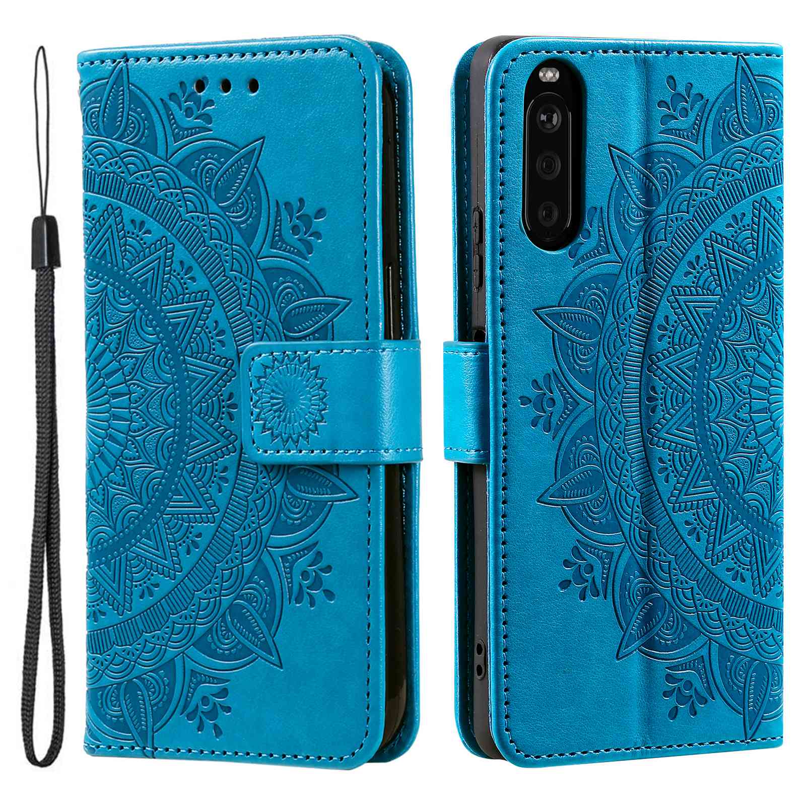 For Sony Xperia 10 V PU Leather Wallet Phone Case Imprinted Mandala Flower Pattern Magnetic Folio Stand Cover Blue
For Sony Xperia 10 V PU Leather Wallet Phone Case Imprinted Mandala Flower Pattern Magnetic Folio Stand Cover Blue