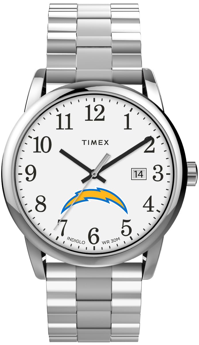 Часы Timex Men s EasyReader 38 мм - Los Angeles Charger с удлинительным ремешком из нержавеющей стали Modern, нержавеющая сталь, Modern
Часы Timex Men s EasyReader 38 мм - Los Angeles Charger с удлинительным ремешком из нержавеющей стали Modern, нержавеющая сталь, Modern