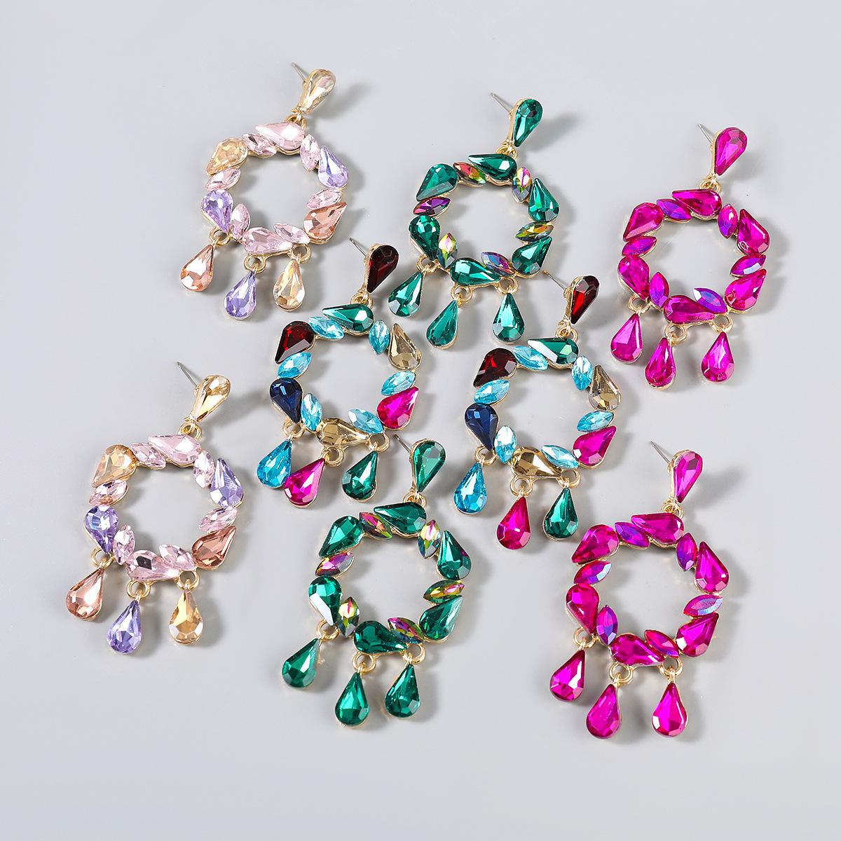 European & American Retro Geometric Diamond Alloy Earrings for Women - Trendy Party Style розы красного
European & American Retro Geometric Diamond Alloy Earrings for Women - Trendy Party Style розы красного