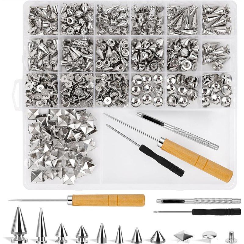 Flat Design 543P Punk Spikes And Studs Kit- Includes 8 Sizes Of Metal Tree Spikes Studs, 2 Sizes Of Pyrami Studs For Leather
Flat Design 543P Punk Spikes And Studs Kit- Includes 8 Sizes Of Metal Tree Spikes Studs, 2 Sizes Of Pyrami Studs For Leather