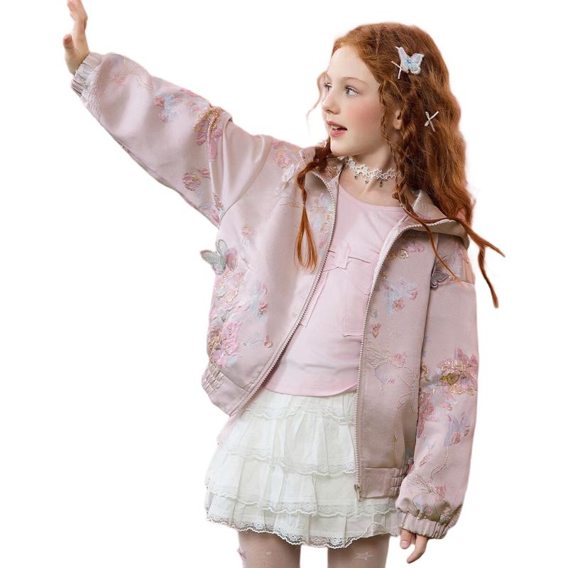 ASK JUNIOR Girls New Chinese Style Baseball Jacket 110
ASK JUNIOR Girls New Chinese Style Baseball Jacket 110