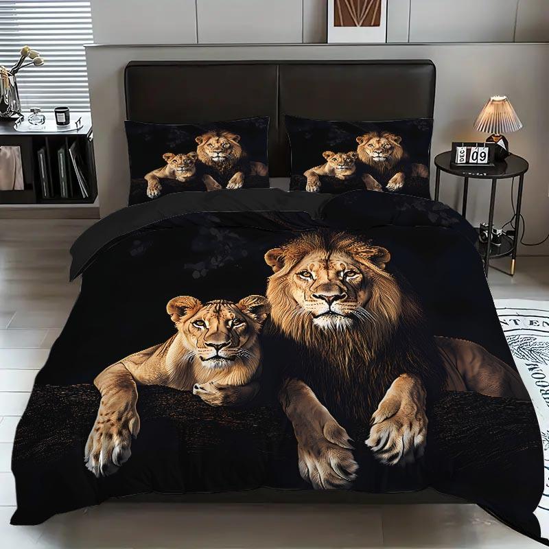 Duvet Cover Settume Lion 3D Digital Printing Single Double Quilt Cover Three-Piece Set 135 * 200cm 50 * 80cm * 1 two-piece set
Duvet Cover Settume Lion 3D Digital Printing Single Double Quilt Cover Three-Piece Set 135 * 200cm 50 * 80cm * 1 two-piece set