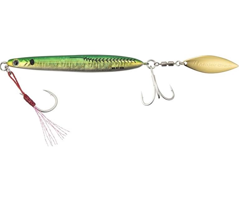 MAKI JIG JET 60g #79 Green Gold Horse Mackerel - Metal Jig Lure with Rear Blade for Saltwater Fishing 60g золотой/зелёный
MAKI JIG JET 60g #79 Green Gold Horse Mackerel - Metal Jig Lure with Rear Blade for Saltwater Fishing 60g золотой/зелёный